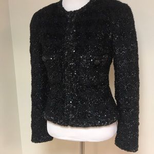Chanel Sparkle Tweed Jacket includes Chanel hangar